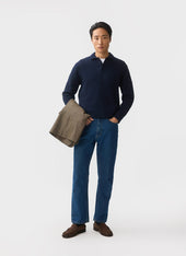 Archer Basketweave Long Sleeve Knitted Shirt Cotton