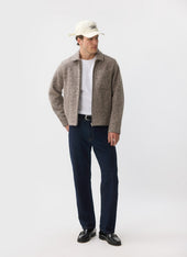 Herringbone Zip Jacket Wool