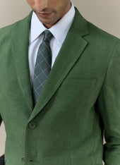 Window Pane Key Jacquard Tie | Silk | Forest