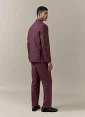 Tailored Blazer Linen Merlot