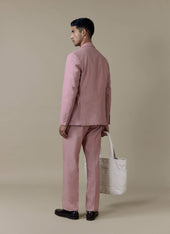 Tailored Blazer Linen Pink