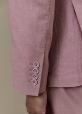 Tailored Blazer Linen Pink