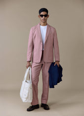 Tailored Trousers Linen Pink