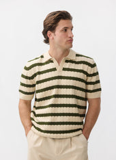 Stine Knitted Polo | Cotton | Cream