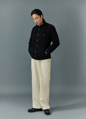 Blanket Overshirt | Casentino Wool | Black