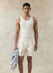 Leon Ribbed Vest Cotton