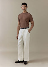 Leon Slim Ribbed T Shirt Cotton