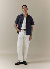 Rowan Seersucker Boxy Shirt Cotton Stripe