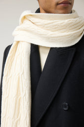 Melville Cable Knited Scarf Wool