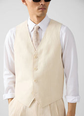 Waistcoat | Linen | Cream