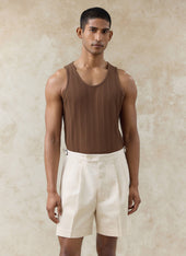 Leon Ribbed Vest Cotton