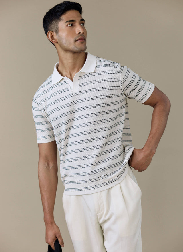 Laurent Polo | Cotton | Cream Stripe