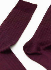 Loafer Dress Socks Cotton Merlot
