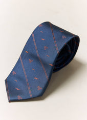 Jacquard Stripe Silk Tie | Brighton & Hove Albion F.C. x Percival | Navy