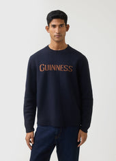 Jacquard Merino Wool Jumper | Guinness x Percival | Navy