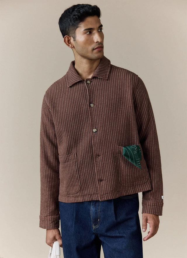 Sorrento Boxy Overshirt | Linen | Brown