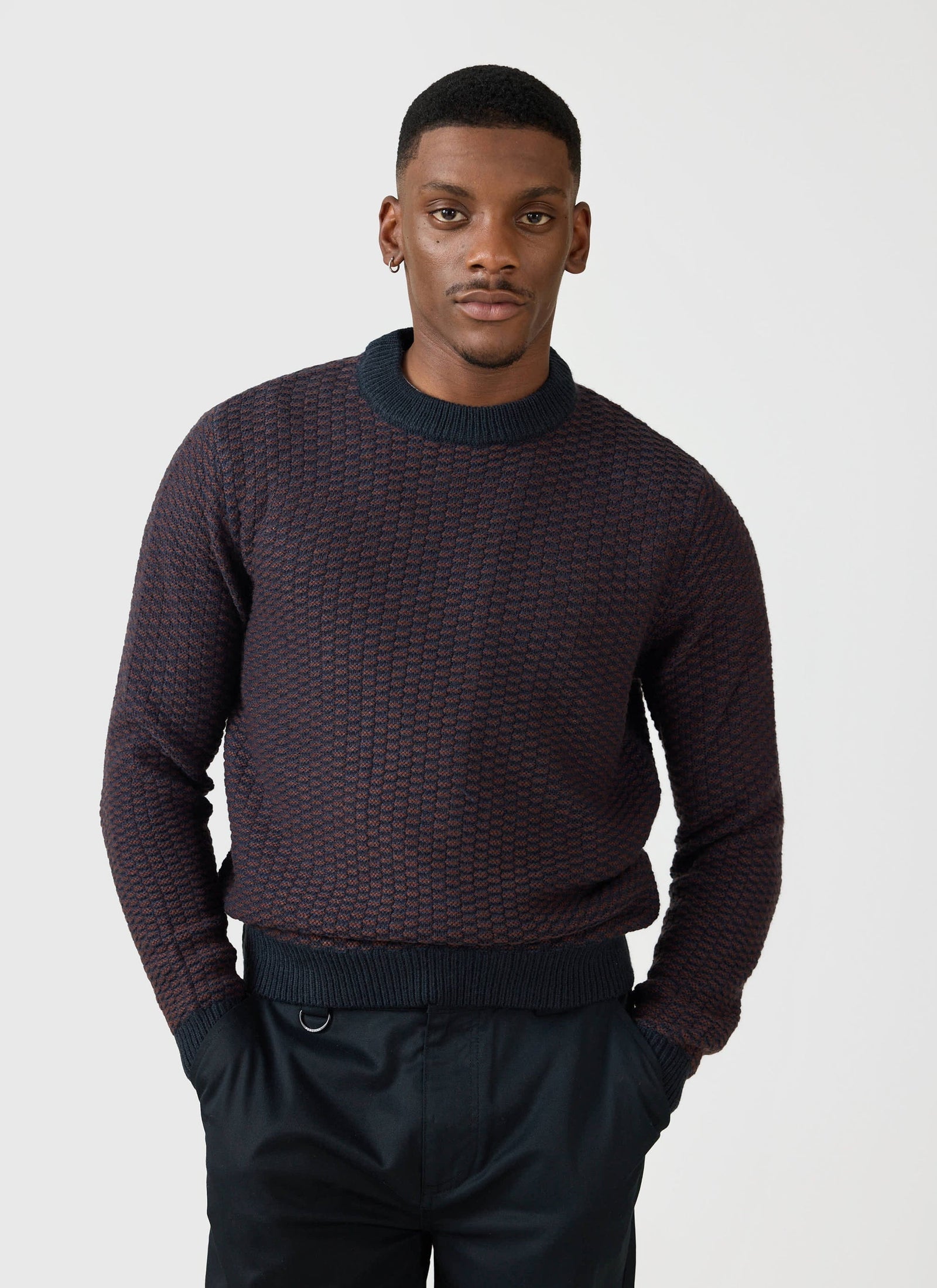 Charlestown Knitted Jumper Burgundy