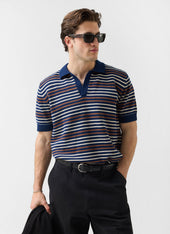 Douglas Boxy Knitted Polo Cotton
