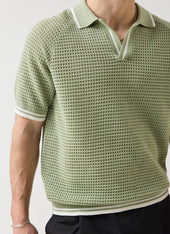 Tennis Boxy Knitted Polo Cotton
