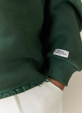 Dudley Boxy Sweatshirt | Cotton | Forest