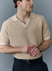 Tennis Boxy Knitted Polo Cotton