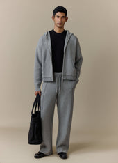 Chronicle Knitted Straight Leg Trackpant Cotton Grey