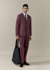 Tailored Blazer Linen Merlot