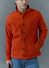 Blanket Overshirt | Casentino Wool | Orange