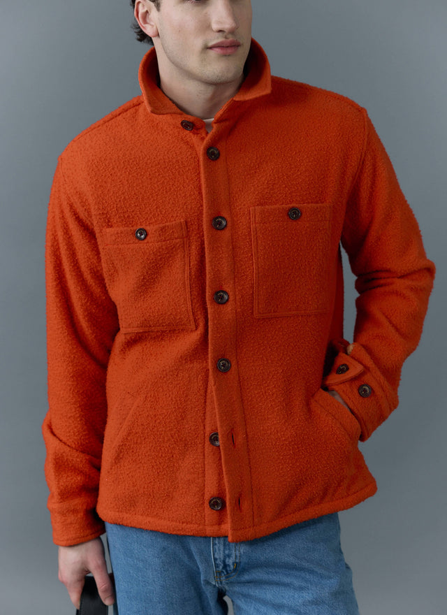 Blanket Overshirt | Casentino Wool | Orange