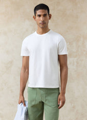Austin Slub Slim Fit T Shirt | Organic Cotton | Off White