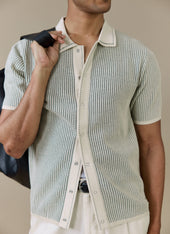 Dixon Knitted Shirt | Cotton | Cream