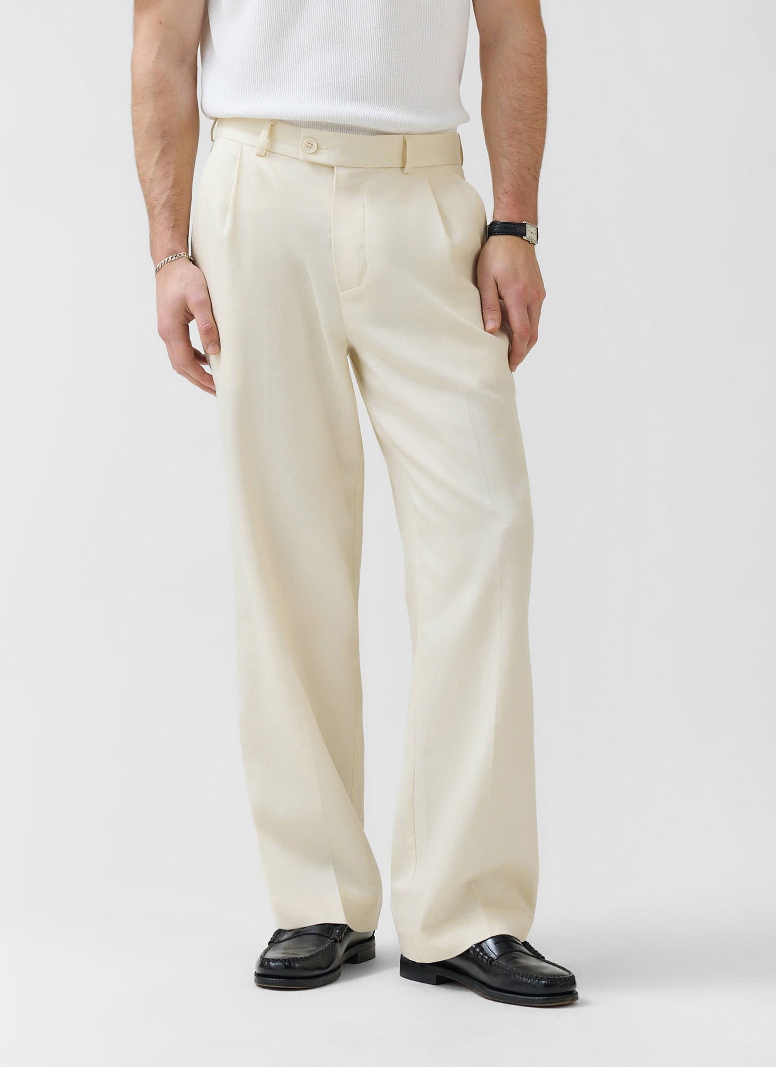 Pleated Tailored Trousers Lyocell