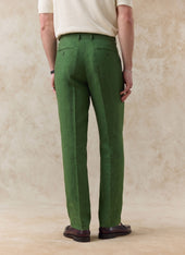 Tailored Linen Trousers | Forest