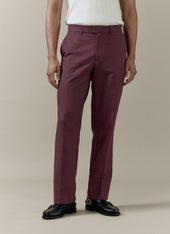 Tailored Trousers | Linen | Merlot