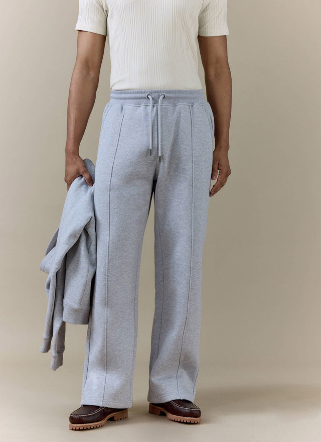 Chronicle Straight Leg Trackpants | Cotton Jersey | Grey