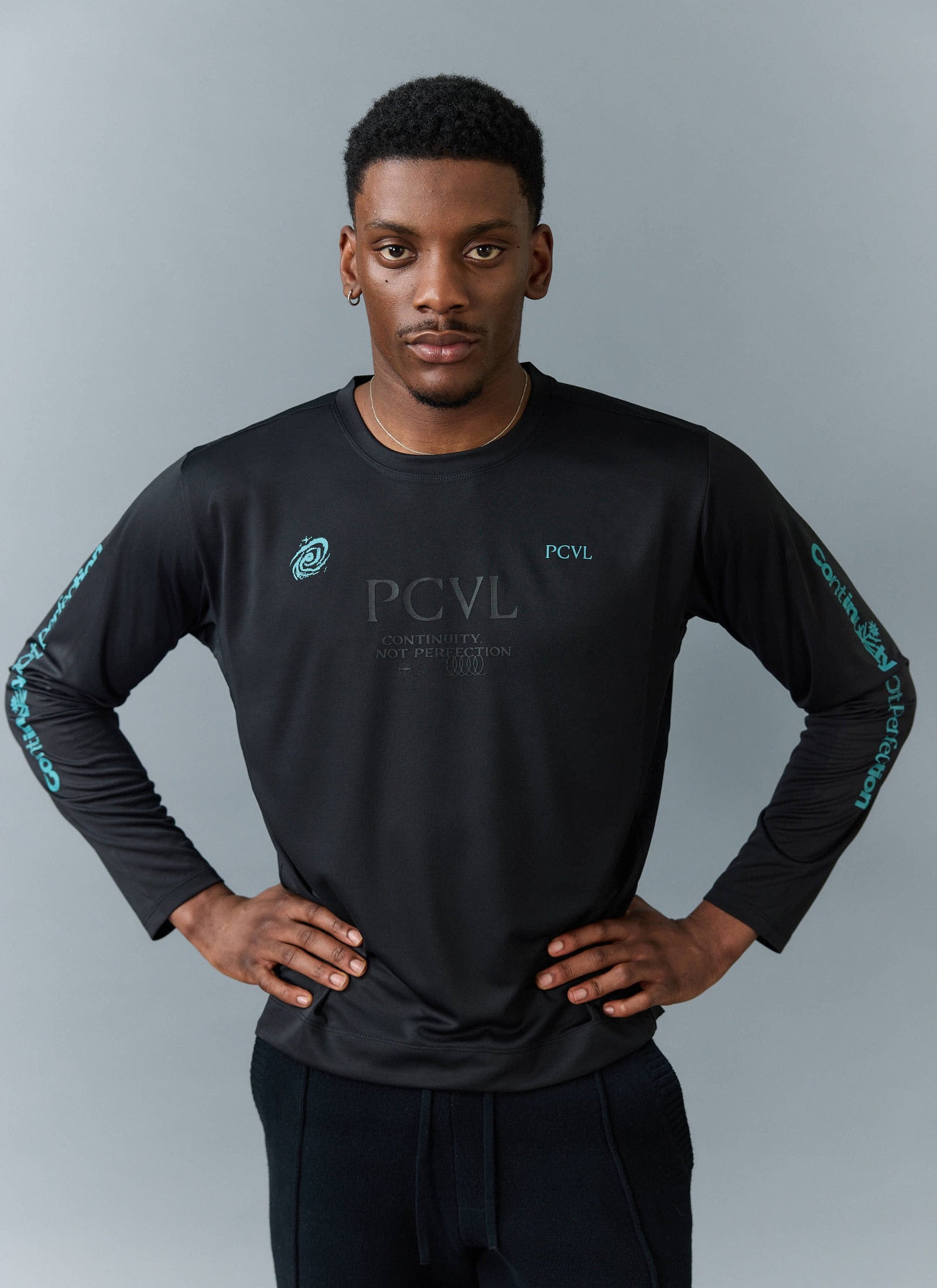 PCVL Long Sleeve Printed Performance Top | Black