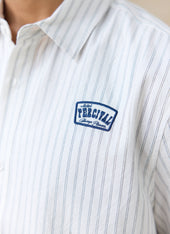Lucia Embroidered Shirt Cotton Stripe