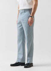Tailored Linen Trousers | Light Blue