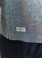Textured Boxy Shirt Cotton Grey