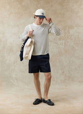Ernie Waffle Long Sleeve T Shirt Organic Cotton Stripe