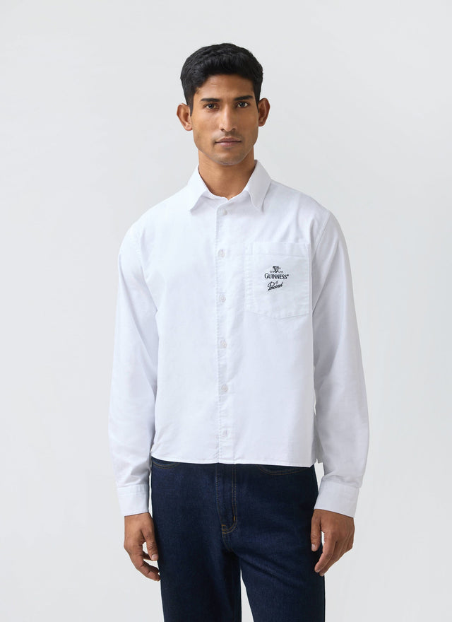 Button Down Boxy Shirt | Percival x Guinness | White