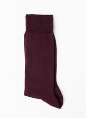 Loafer Dress Socks Cotton Merlot