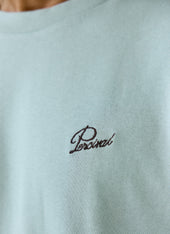 Perci Script T Shirt | Organic Cotton | Sage