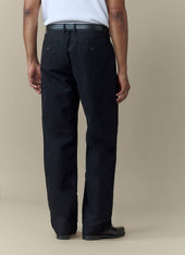 Seb Inverted Pleat Trousers | Cotton | Black
