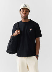 Red Wine Embroidered T Shirt Organic Cotton