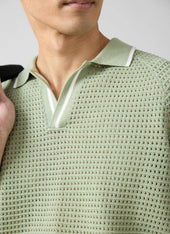Tennis Boxy Knitted Polo Cotton