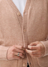 Glove Cardigan Mohair Pink