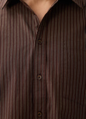 Clancy Striped Long Sleeve Shirt Cotton
