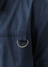 Wax Zip Jacket Cotton Navy