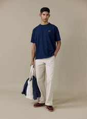 Perci Script T Shirt | Organic Cotton | Navy